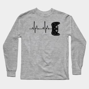 Gamer Heartbeat // Black Long Sleeve T-Shirt